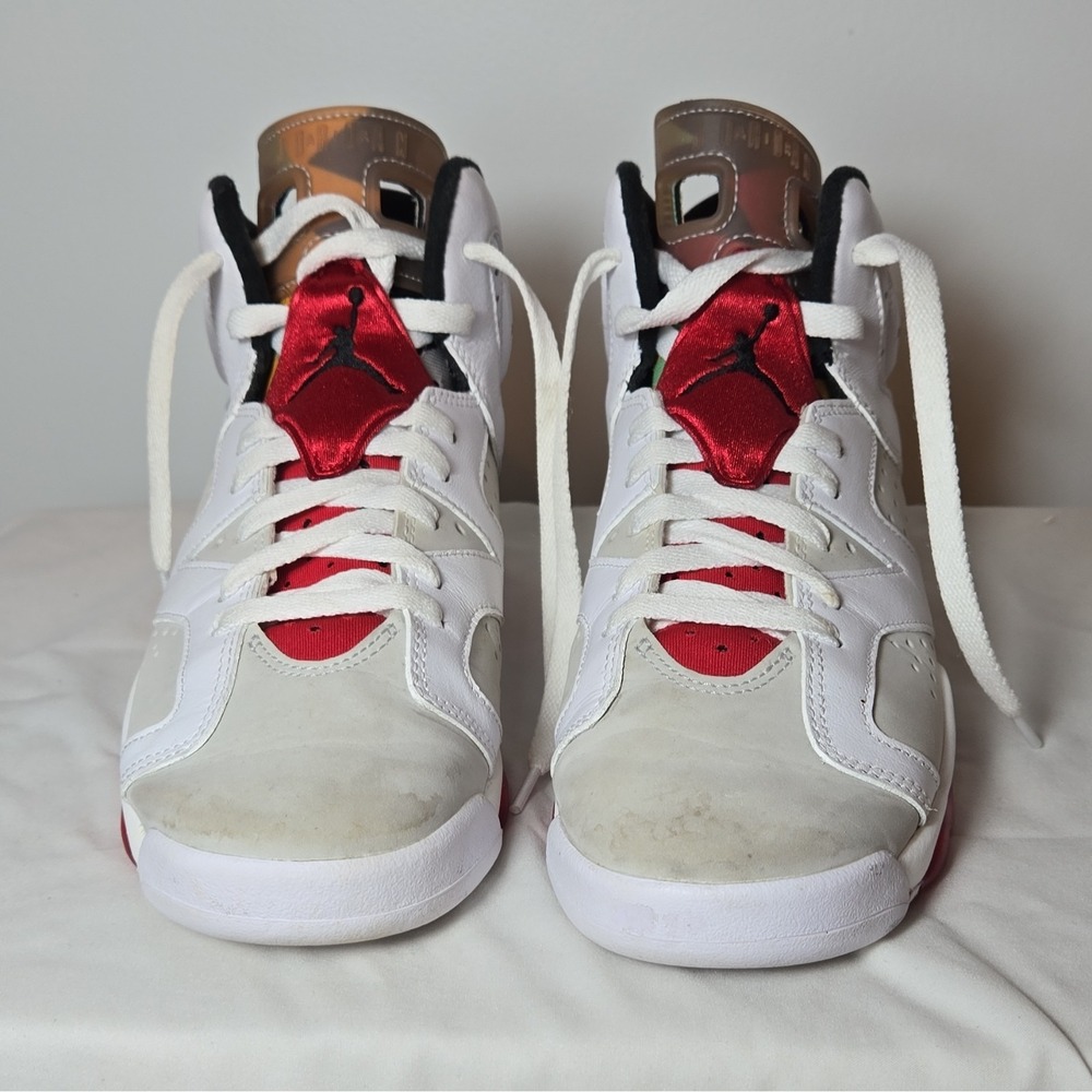 Nike‎ Air Jordan 6 Retro Hare (GS)  Size 6.5 | White Gray Red | Great Condition